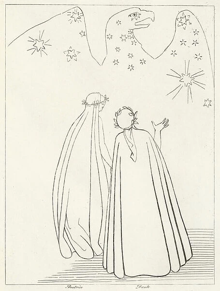 The Celestial Eagle, Paradise, Canto 19 (engraving)