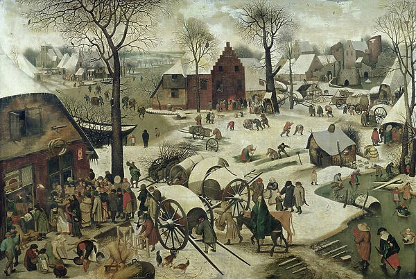 The Census at Bethlehem (oil on canvas)