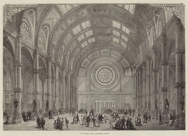 The Central Hall, Alexandra Palace (engraving)