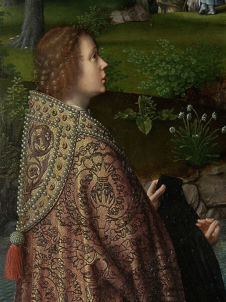 Detail of the central panel of the Baptism of Christ, c. 1502-08 (oil on panel)