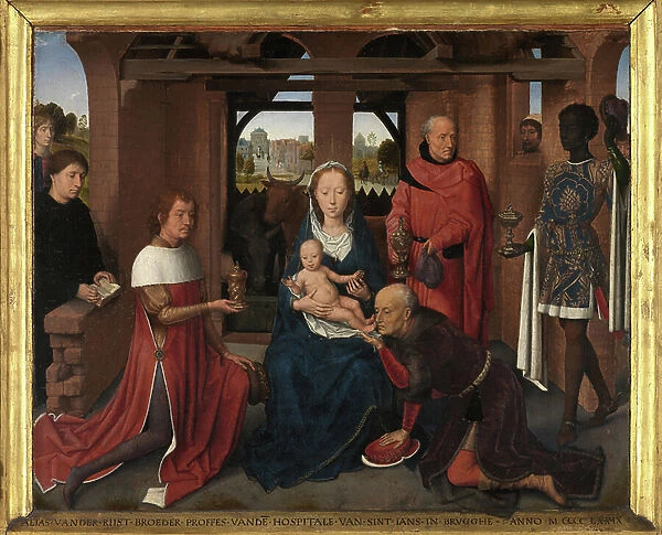 Central panel of the Triptych of Jan Floreins, 1479 (oil on panel)