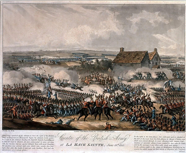 Centre of the British Army at La Haye Sainte during the Battle of Waterloo