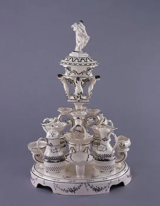 Framed Print : Centrepiece, c.1790 (glazed earthenware)