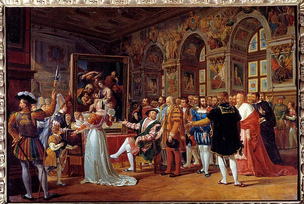 The century of Francois 1st: Francois 1st King of France received the painting of
