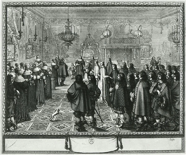 Ceremony passing the marriage contract of Wladyslaw IV (1595-1648
