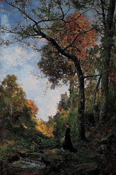 Cernay. Autumn walk, 1869 (oil on canvas)