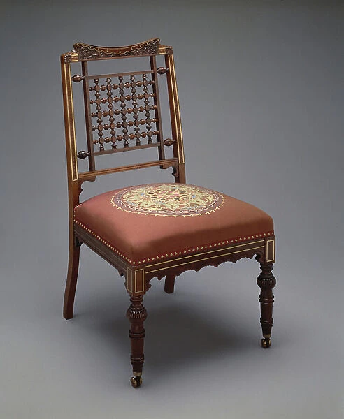 Side chair, c.1880 (rosewood, ash & brass)
