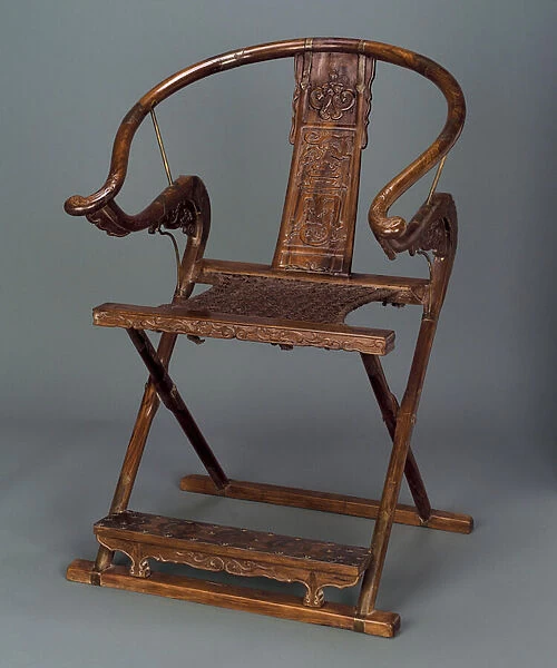 Chair (folding), Ming dynasty, 1600-50 (rosewood)