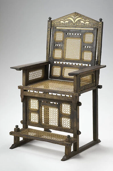 Chair, Kiti Cha Enzi (wood, ivory, & cotton fibre)