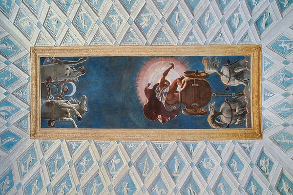 Chamber of the Sun and the Moon (Camera del Sole e della Luna): the chariots of the Sun and of the Moon driven by Diana and Apollo, 1527-1528