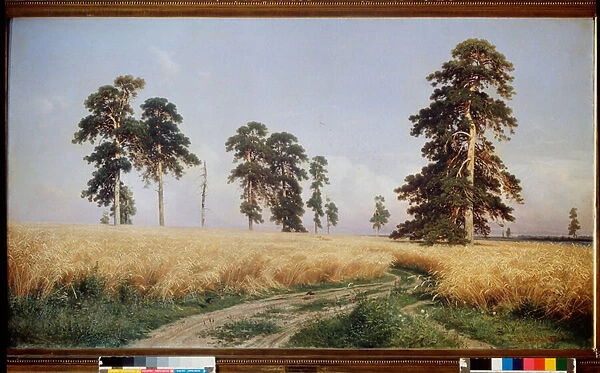 Champ de seigle (Rye field) - Peinture de Ivan Ivanovich Shishkin (Chichkine) (1832-1898), huile sur toile, 1878 - Art russe, 19e siecle - State Tretyakov Gallery, Moscou