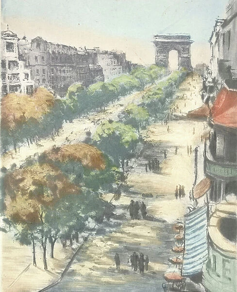 Champs Elysees (etching)