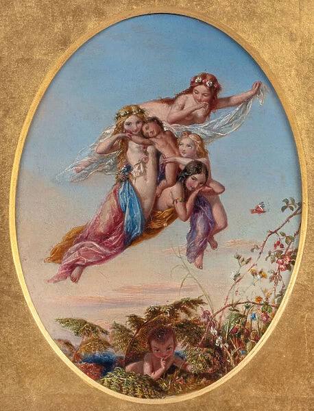 The Changeling a lovely boy stolen from an Indian King, 1850-88 (oil on panel)