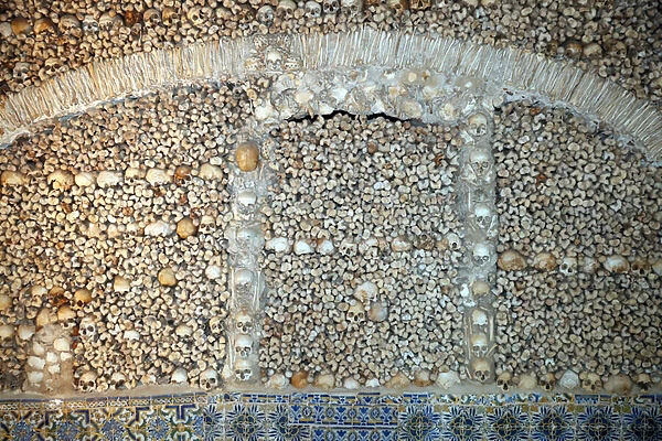 Chapel of Bones, Royal Church of St Francis. Evora. Portugal