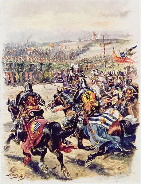 Charge of the French Cavalry, illustration for Glorious Battles of English