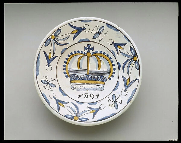 Charger, 1691 (tin-glazed earthenware)