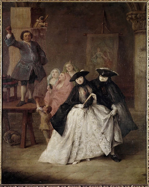 The charlatan (Il ciarlatano) - Painting by Pietro Longhi (1702-1785), oil on canvas