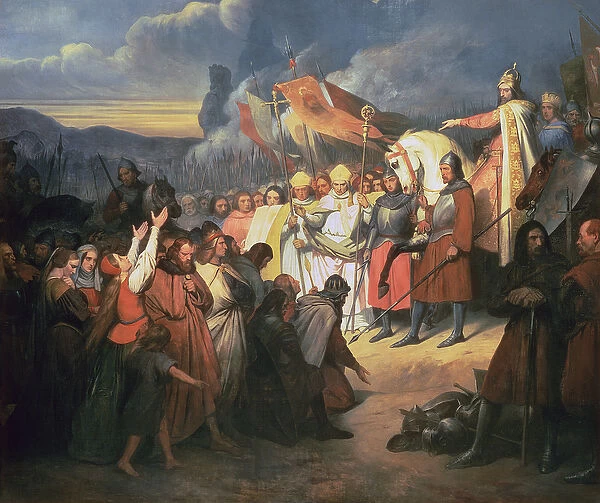 Charlemagne (742-814) Receiving the submission of Witikind at Paderborn 785