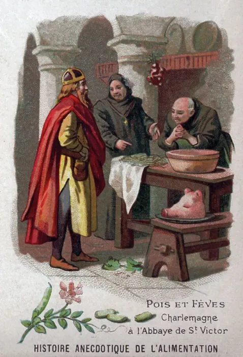 Framed Print : Charlemagne's meal, c.1910 (print)