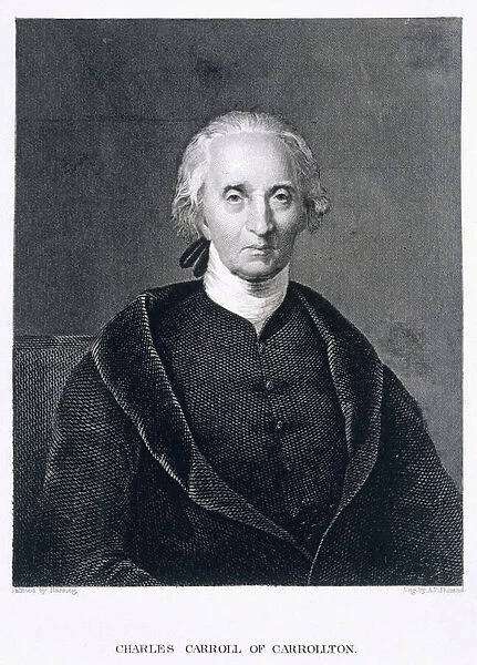 Charles Carroll of Carrollton, engraved by Asher Brown Durand (1796-1886) (engraving)
