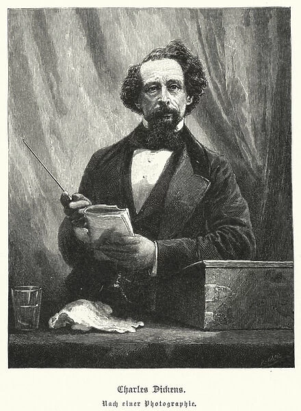 Charles Dickens, English novelist (litho)