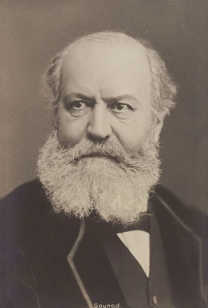 Charles Gounod, French composer (1818 -1893) (b  /  w photo)
