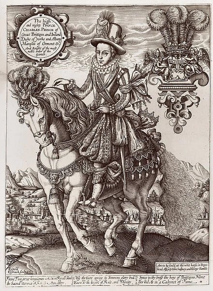 Charles I as Prince of Wales on Horseback, from The Book of Kings, 1618