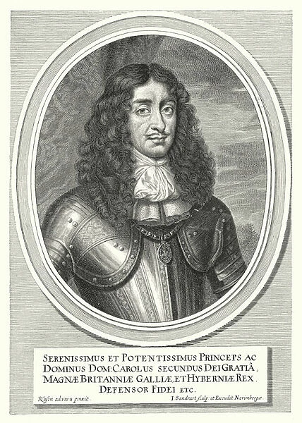 Charles II, King of England, Scotland and Ireland (engraving)
