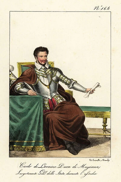 Charles of Lorraine, Duke of Mayenne, 1589. 1825 (lithograph)