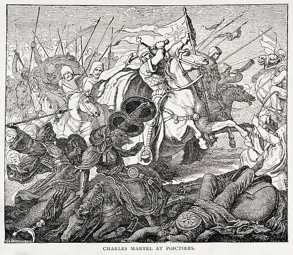 Charles Martel (c. 688-741) at Poictiers, from The History of France