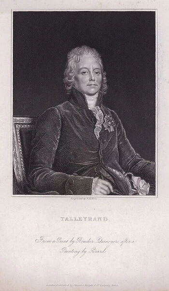 Charles Maurice de Talleyrand-Perigord, French politician and diplomat (engraving)