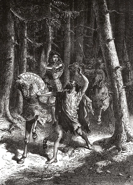 Charles VI (in his madness) in the forest of Le Mans - in 'L