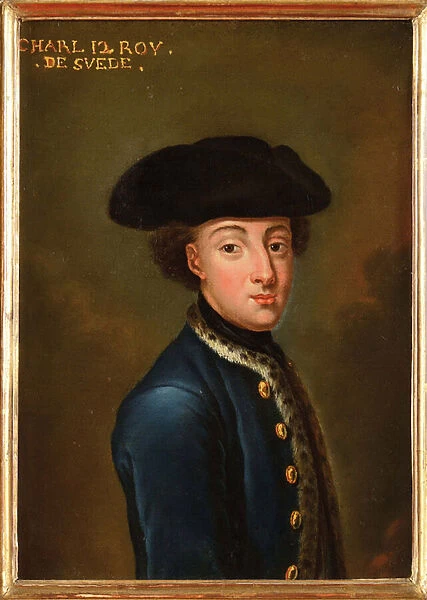 Charles XII ou Carl de Suede - Portrait of the King Charles XII of Sweden (1682-1718)
