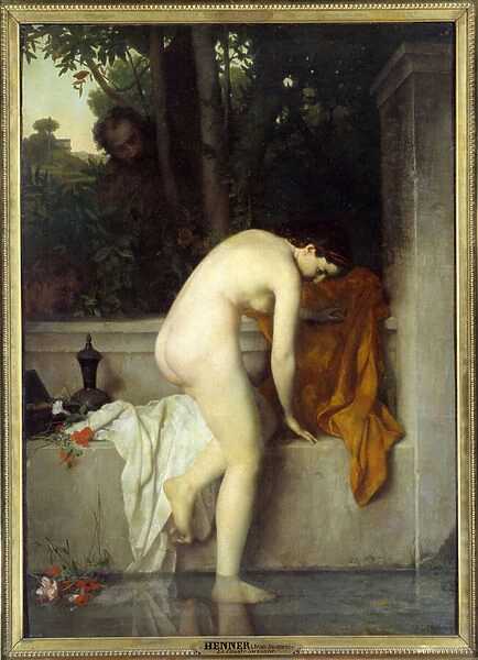 Chaste Suzanne says Suzanne in the bath. Painting by Jean Jacques Henner (1829-1905)