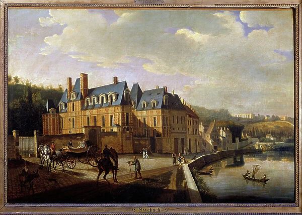 Chateau de la Chaussee near Bougival, 19th century (oil on canvas)