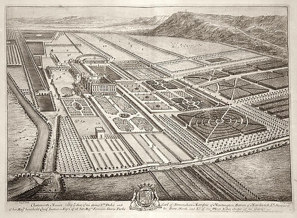 Chatsworth House, seat of William Cavendish (1640-1707) 1st Duke of Devonshire