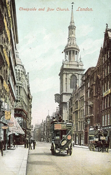 Cheapside, Bow Church, London (colour photo)