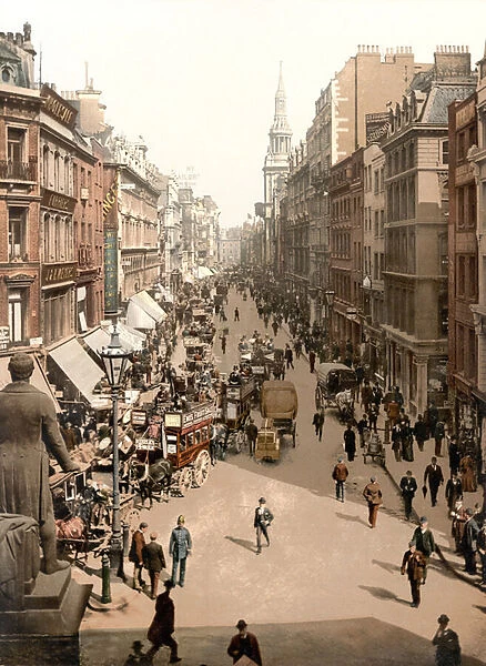 Cheapside, London (hand-coloured photo)