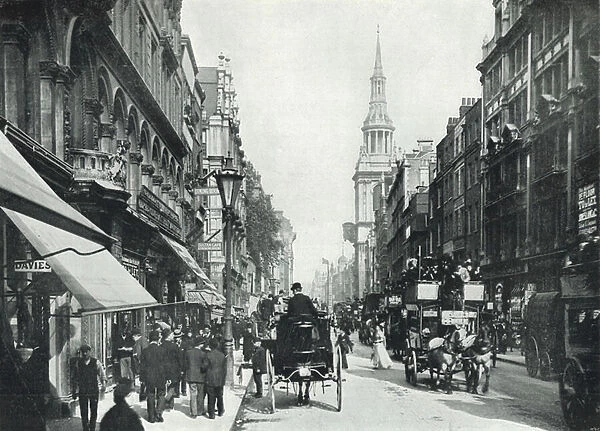 Cheapside, looking East: Bow Church on the Right (b  /  w photo)