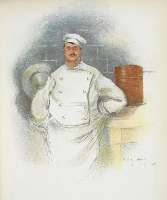 Framed Print : A chef. BL3303557 A chef. by Hardy, Dudley (1867-1922); British Library, London, UK; 