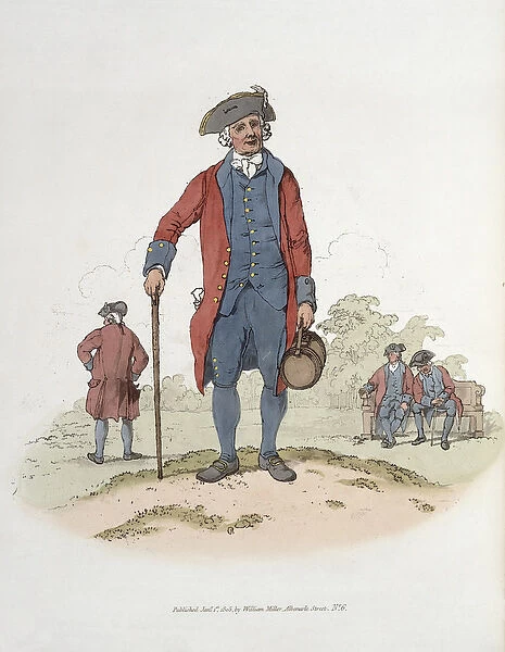 Chelsea Pensioner, from Costume of Great Britain, published by William Miller