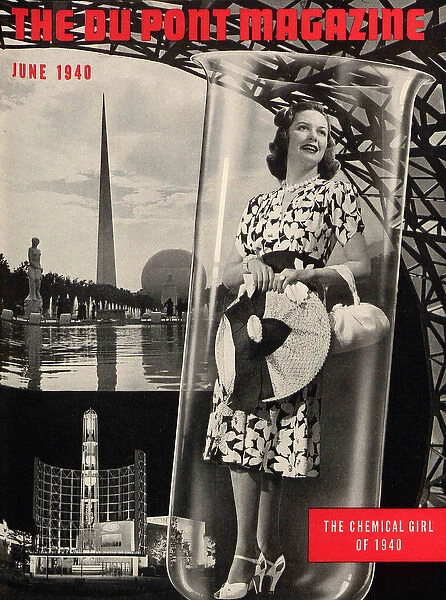 The Chemical Girl, front cover of the DuPont Magazine, June 1940 (colour litho)