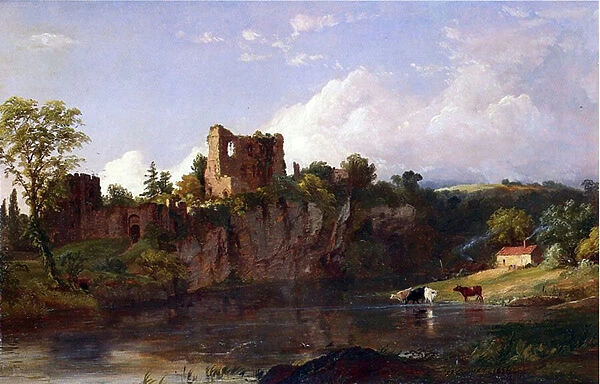 Chepstow Castle, on the Wye, 1854 (oil on canvas)