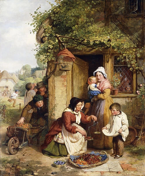 The Cherry Seller, 1856 (oil on panel)