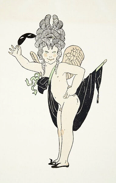 Cherub from Personages de Comedie, pub. 1922 (pochoir print)