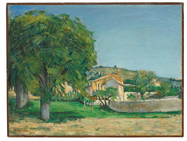 Chestnut trees and farm at Jas de Bouffan, c. 1876 (oil on canvas)