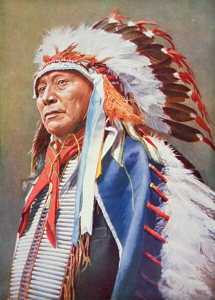 Chief Hollow Horn Bear (1850-1913) (colour litho)