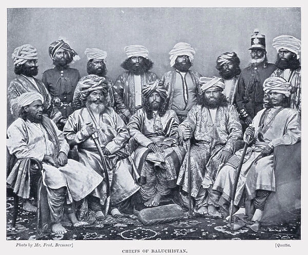 Chiefs of Baluchistan (b  /  w photo)
