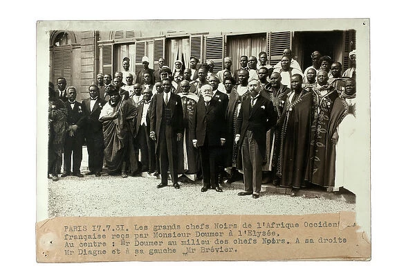 Chiefs of French West Africa, France, 17th July 1931 (gelatin silver print)