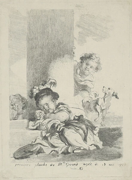 The Child and the Cat, 1778 (etching & drypoint in black on ivory laid paper)